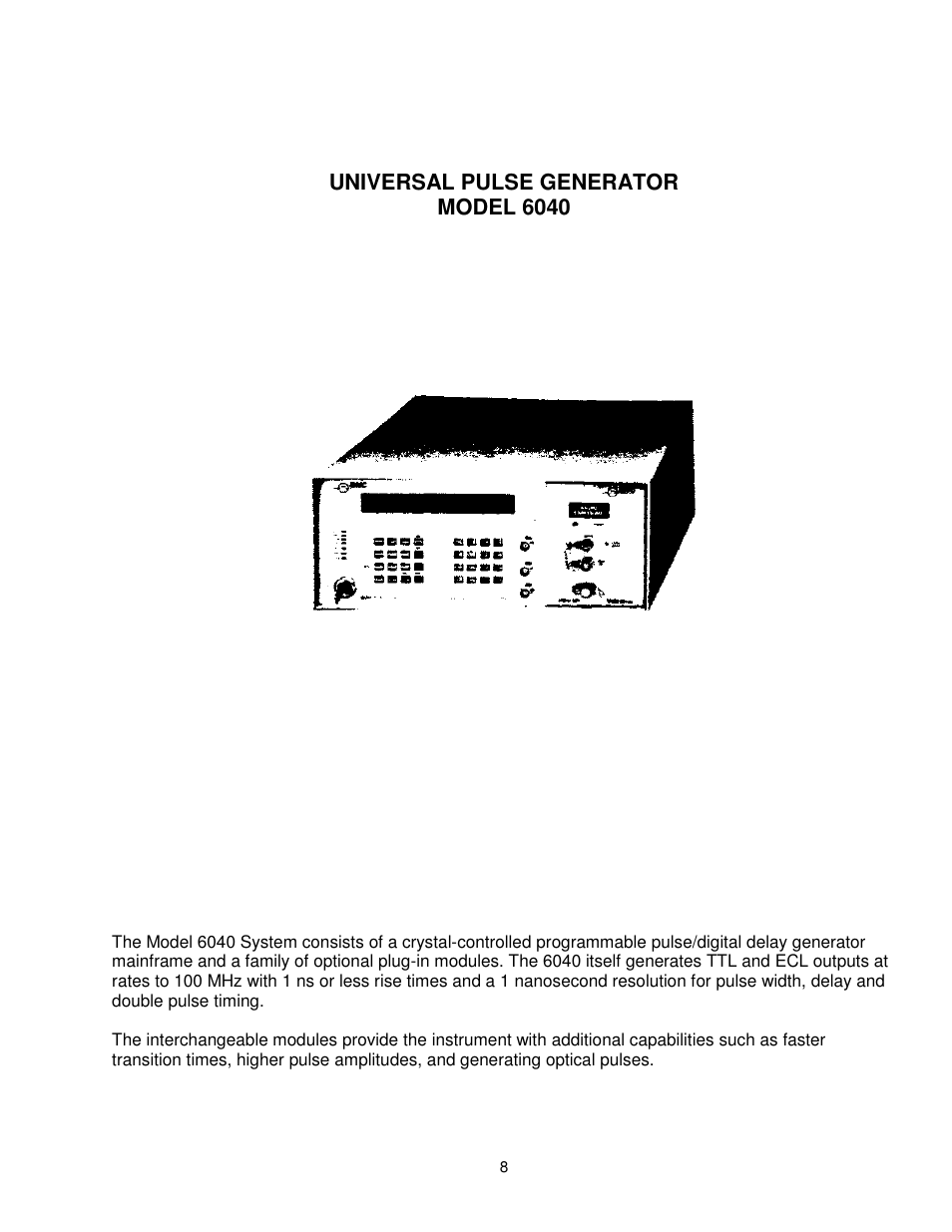 BNC 6040 User Manual | Page 8 / 65