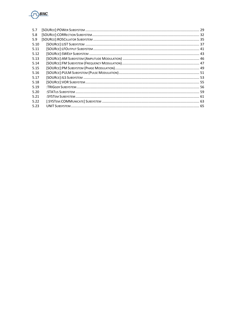 BNC 835 Programmer Manual User Manual | Page 4 / 65