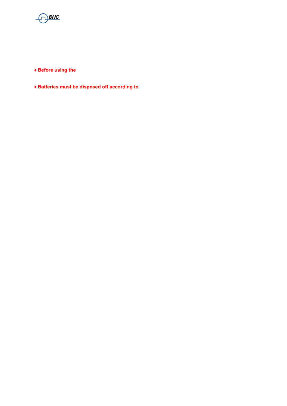 BNC 835 User Manual User Manual | Page 51 / 54