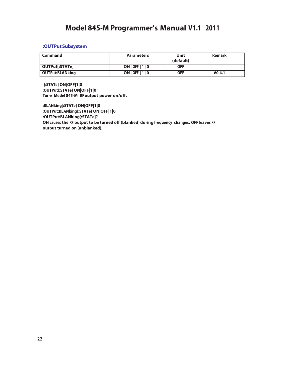 BNC 845-M User Manual | Page 22 / 52