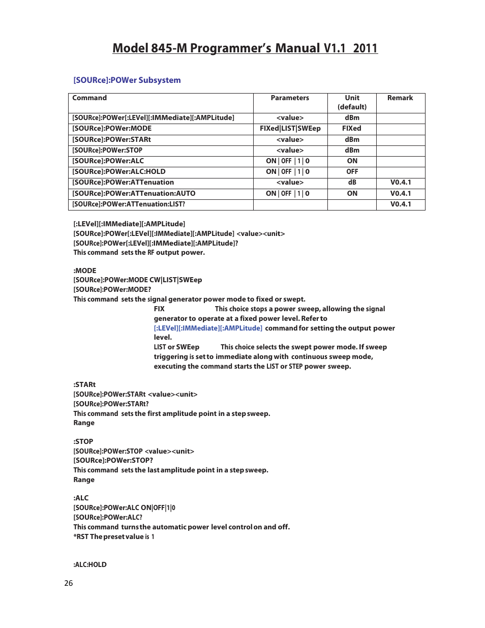 BNC 845-M User Manual | Page 26 / 52