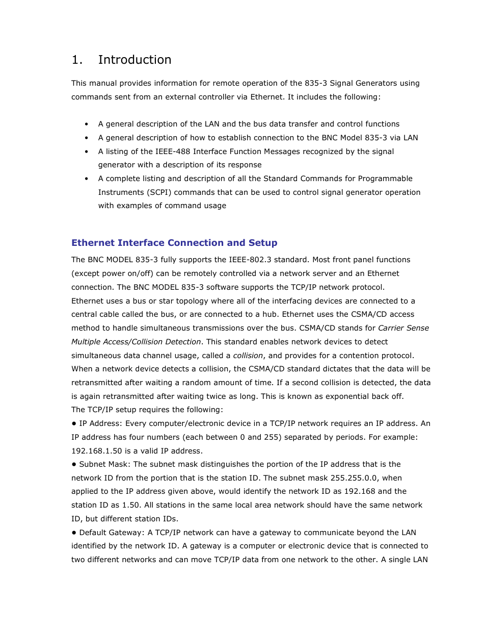 Introduction | BNC 835-3 Programmer Manual User Manual | Page 4 / 37