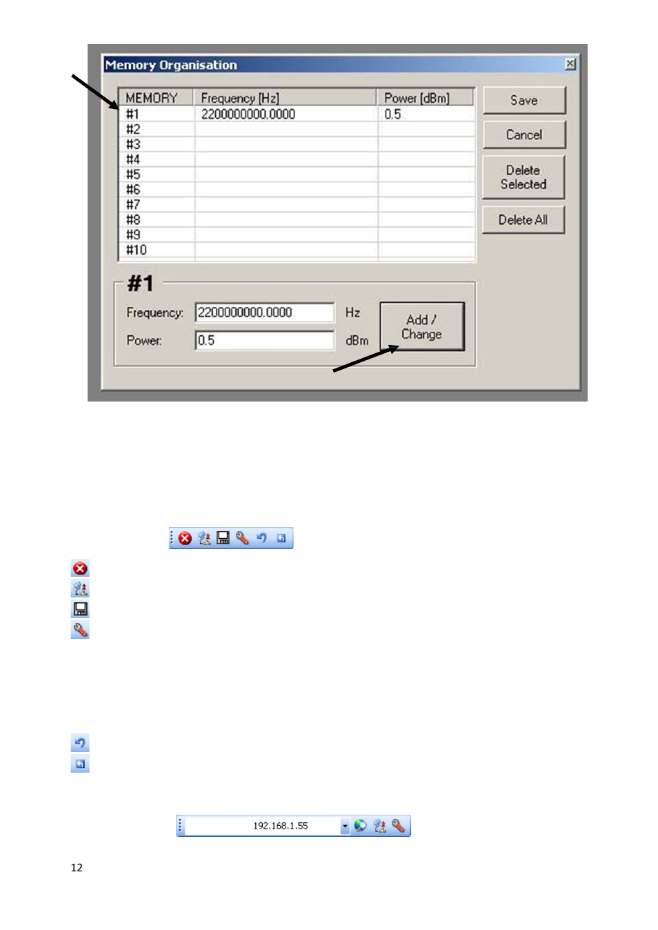 Using toolbars | BNC 835-3 User Manual User Manual | Page 12 / 42