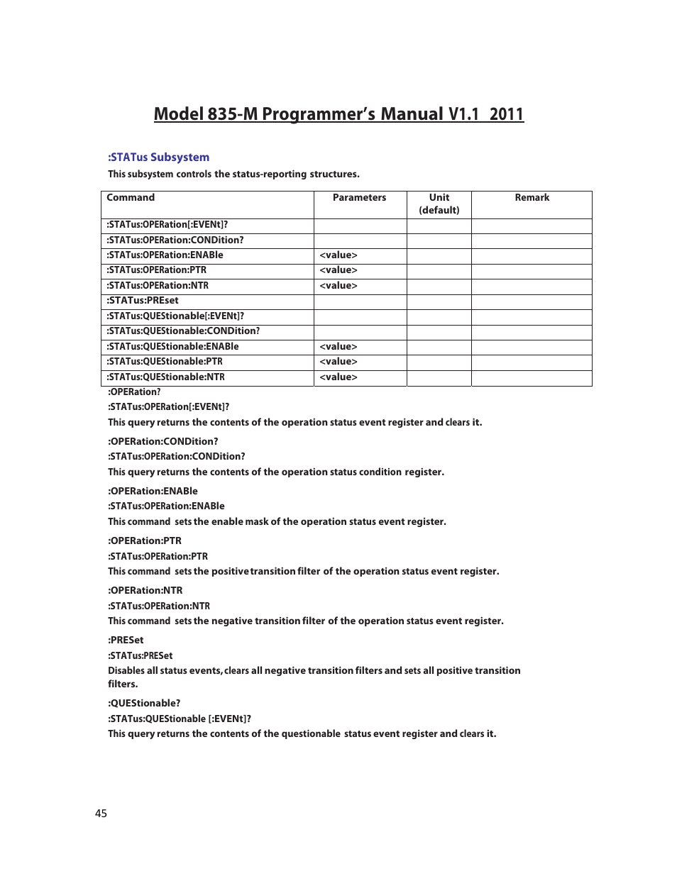 BNC 835-M User Manual | Page 45 / 52