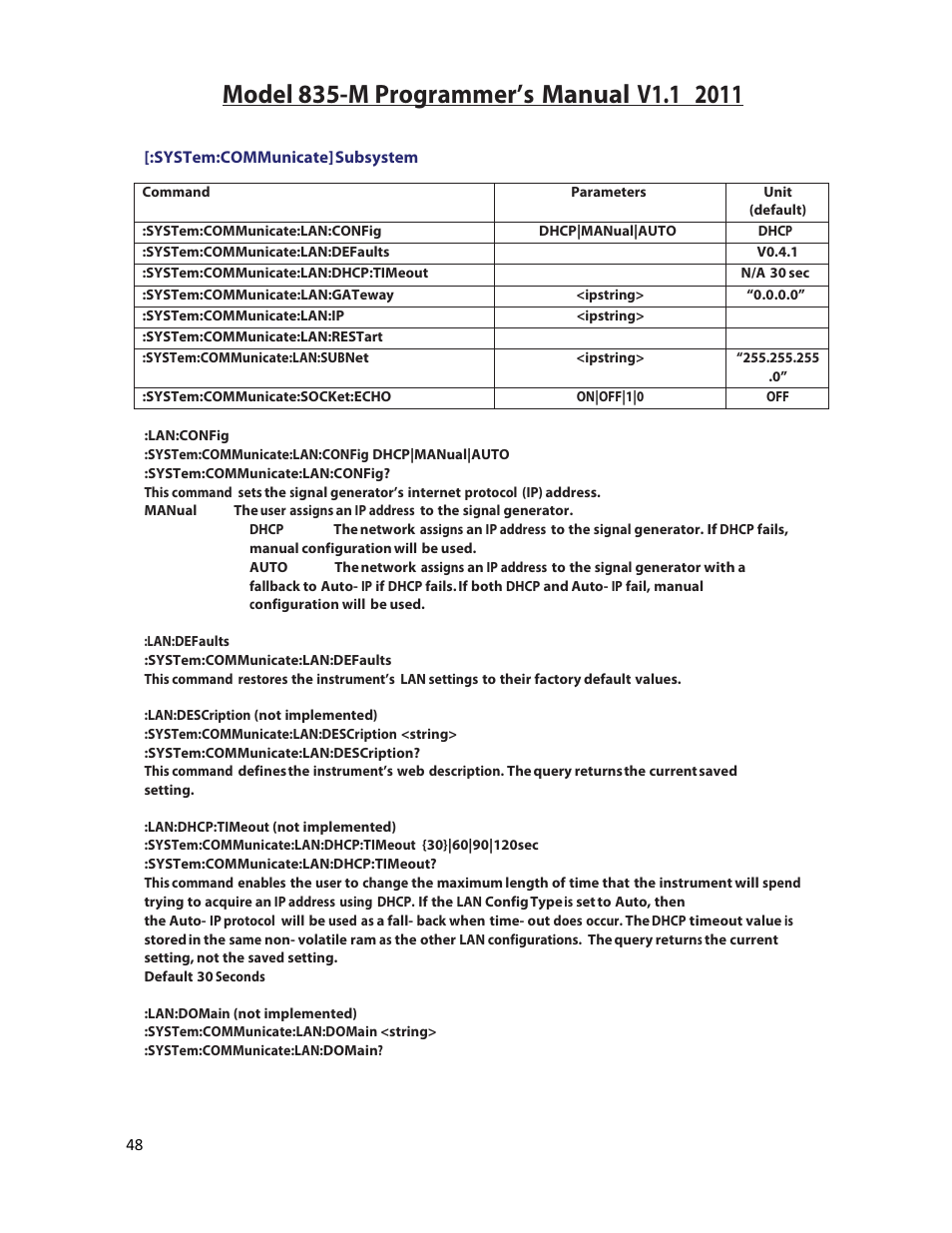 BNC 835-M User Manual | Page 48 / 52