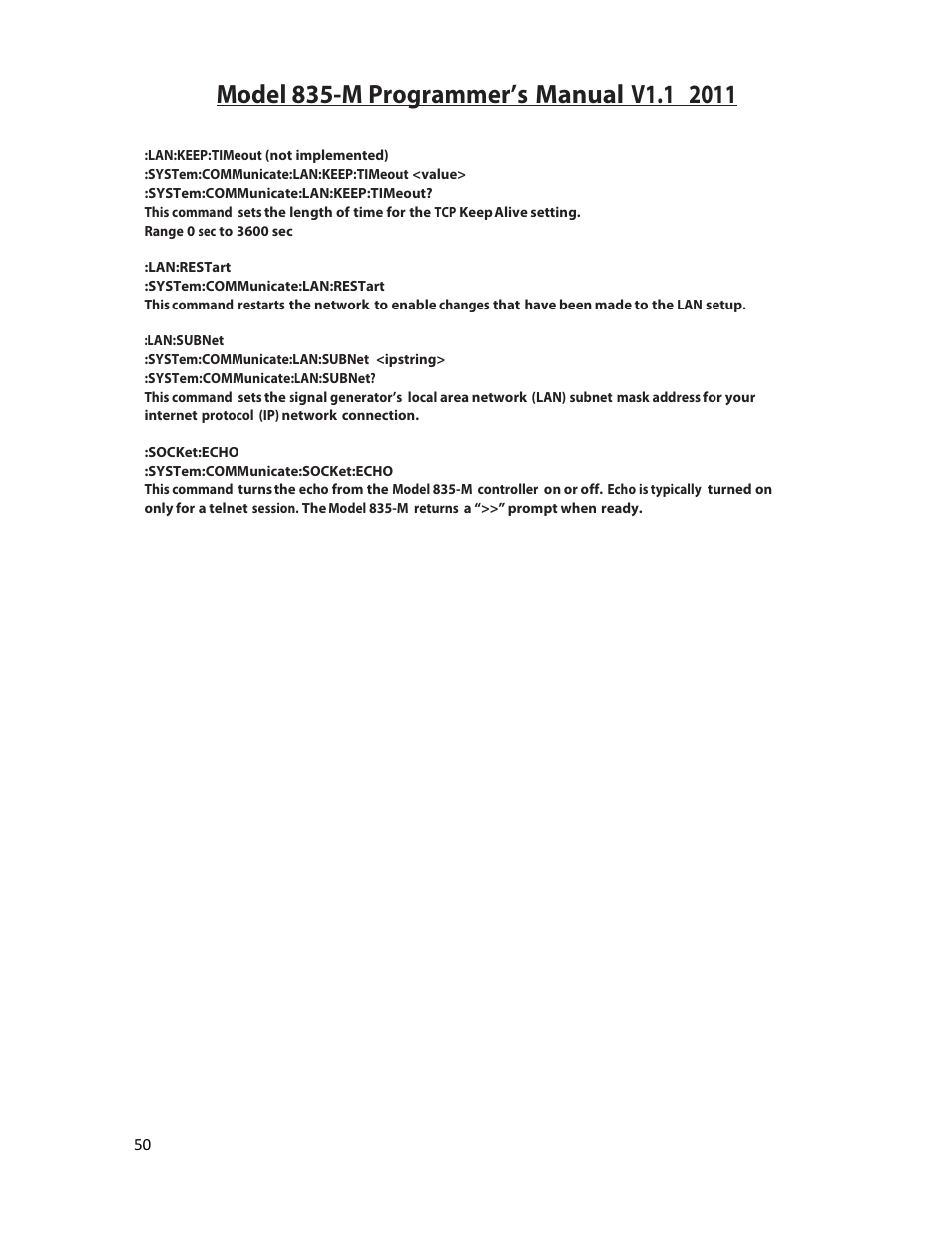 BNC 835-M User Manual | Page 50 / 52