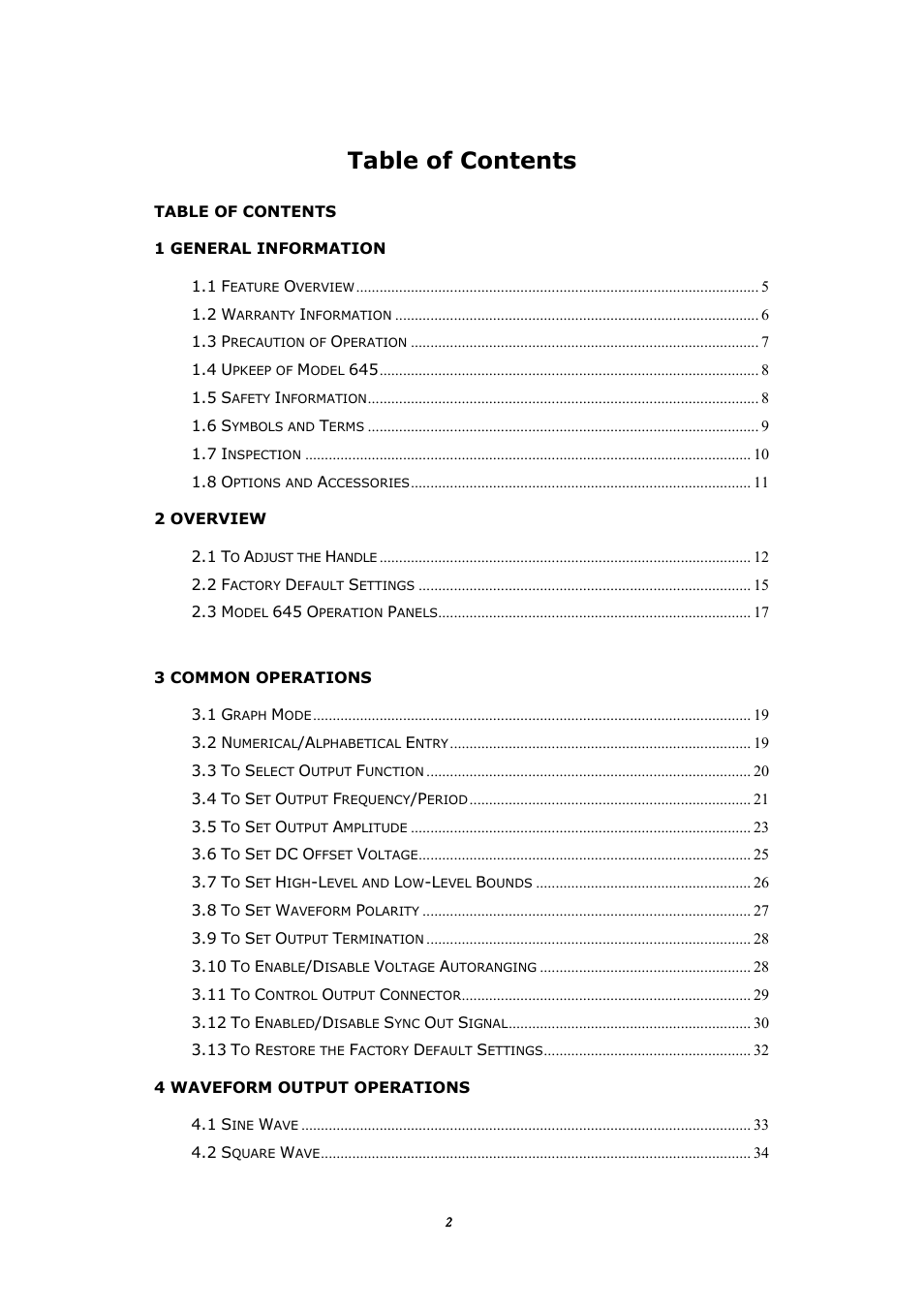 BNC 645 User Manual | Page 2 / 190
