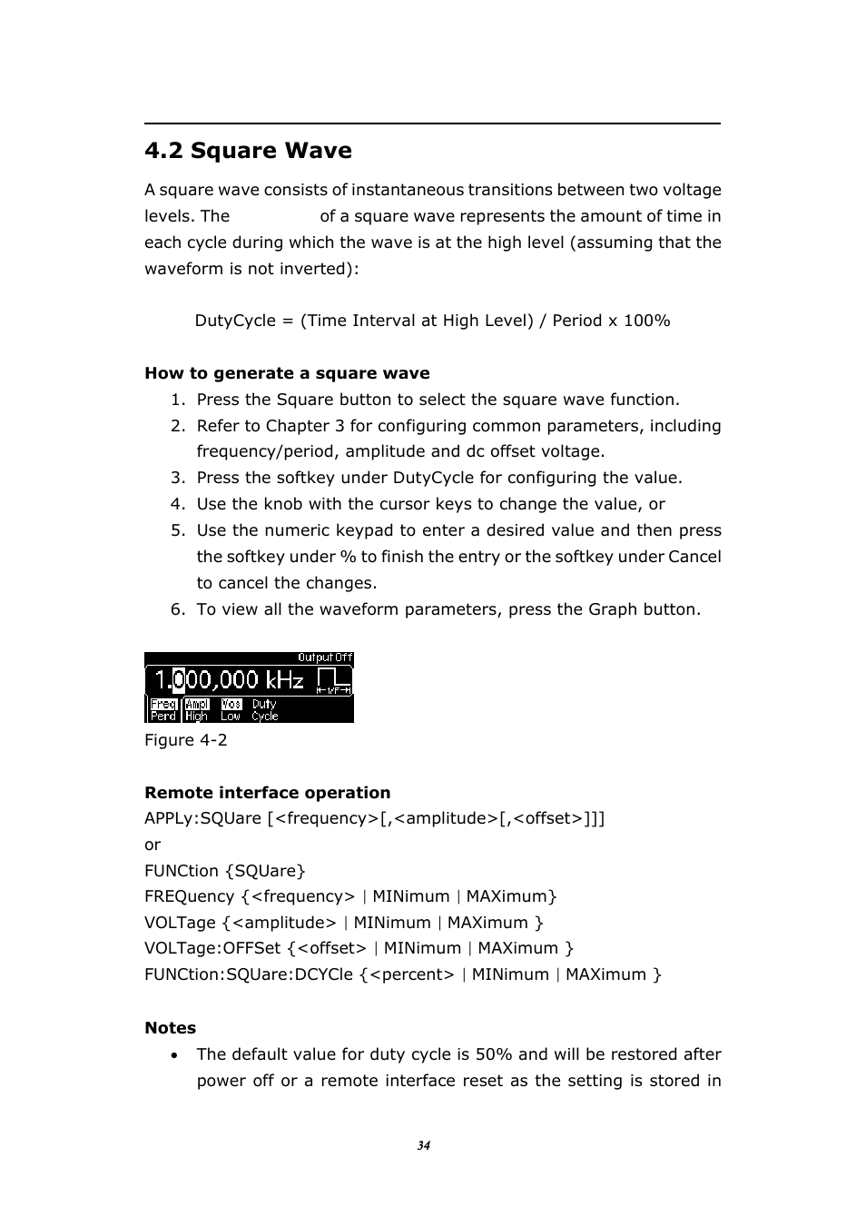 2 square wave, Quare | BNC 645 User Manual | Page 34 / 190