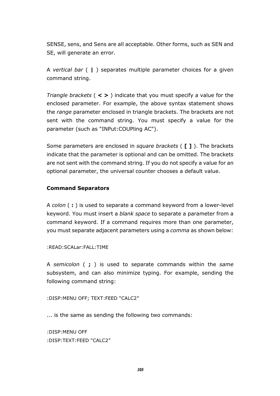 BNC 1105 Universal Counter User Manual | Page 103 / 197