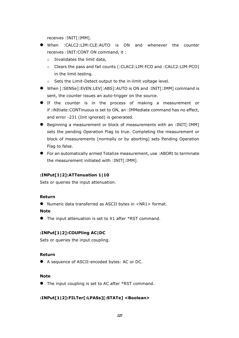 BNC 1105 Universal Counter User Manual | Page 127 / 197