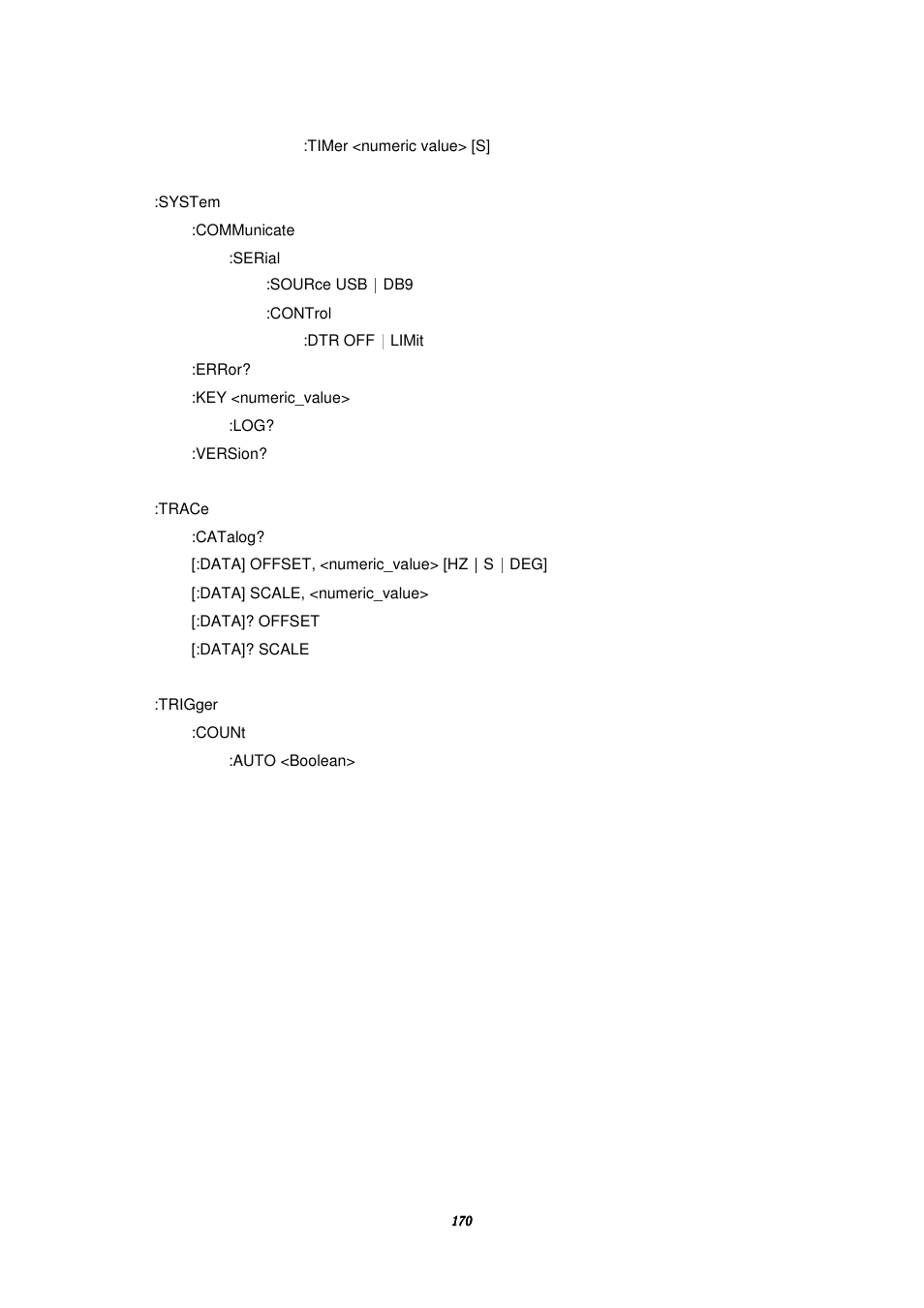 BNC 1105 Universal Counter User Manual | Page 170 / 197