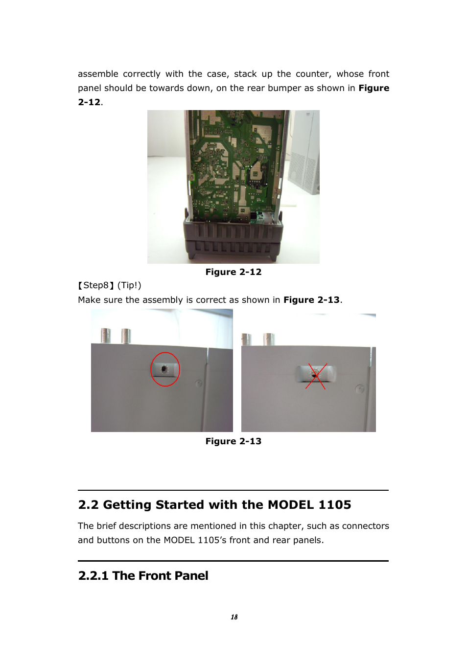 1 the front panel | BNC 1105 Universal Counter User Manual | Page 18 / 197