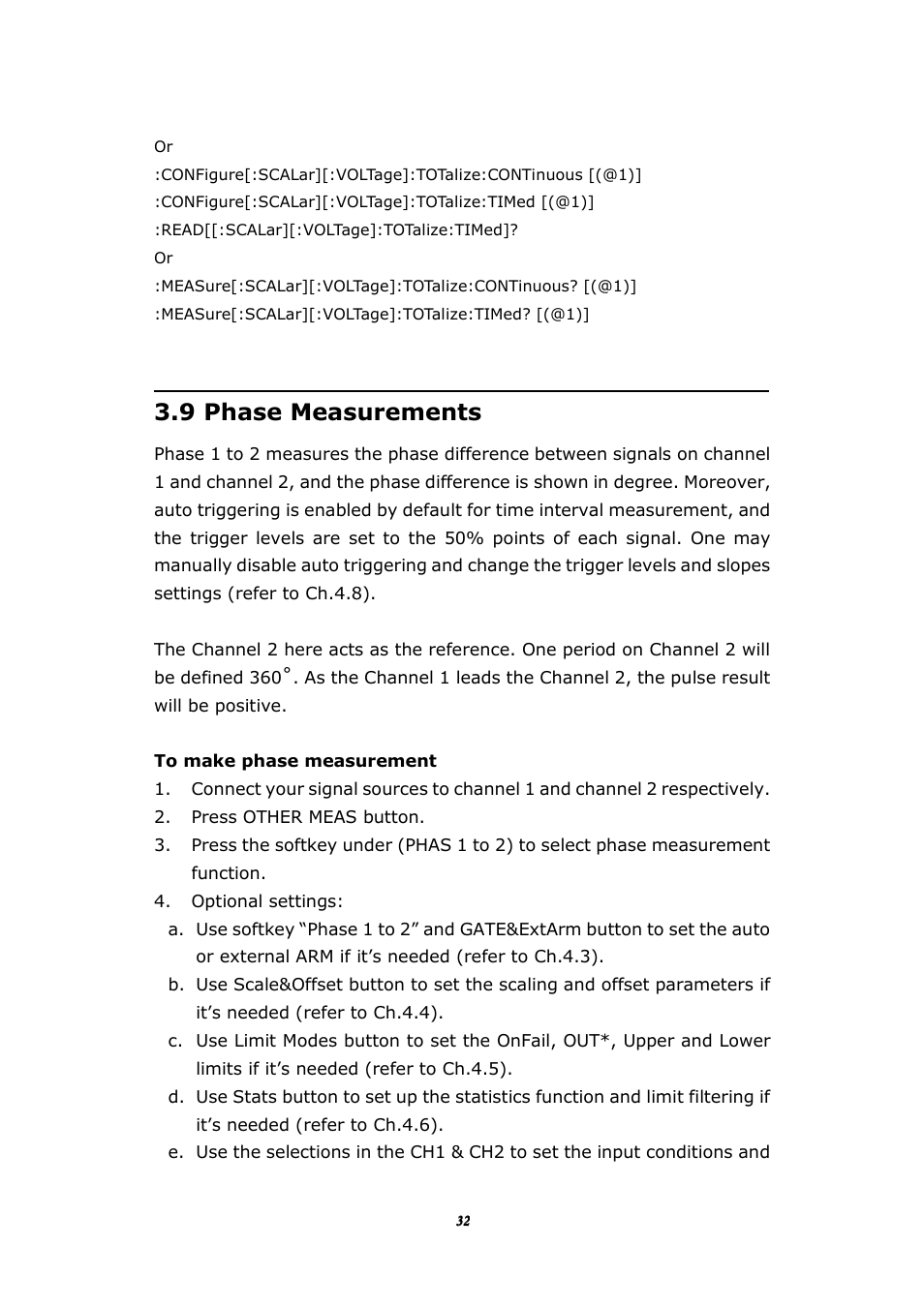 9 phase measurements | BNC 1105 Universal Counter User Manual | Page 32 / 197