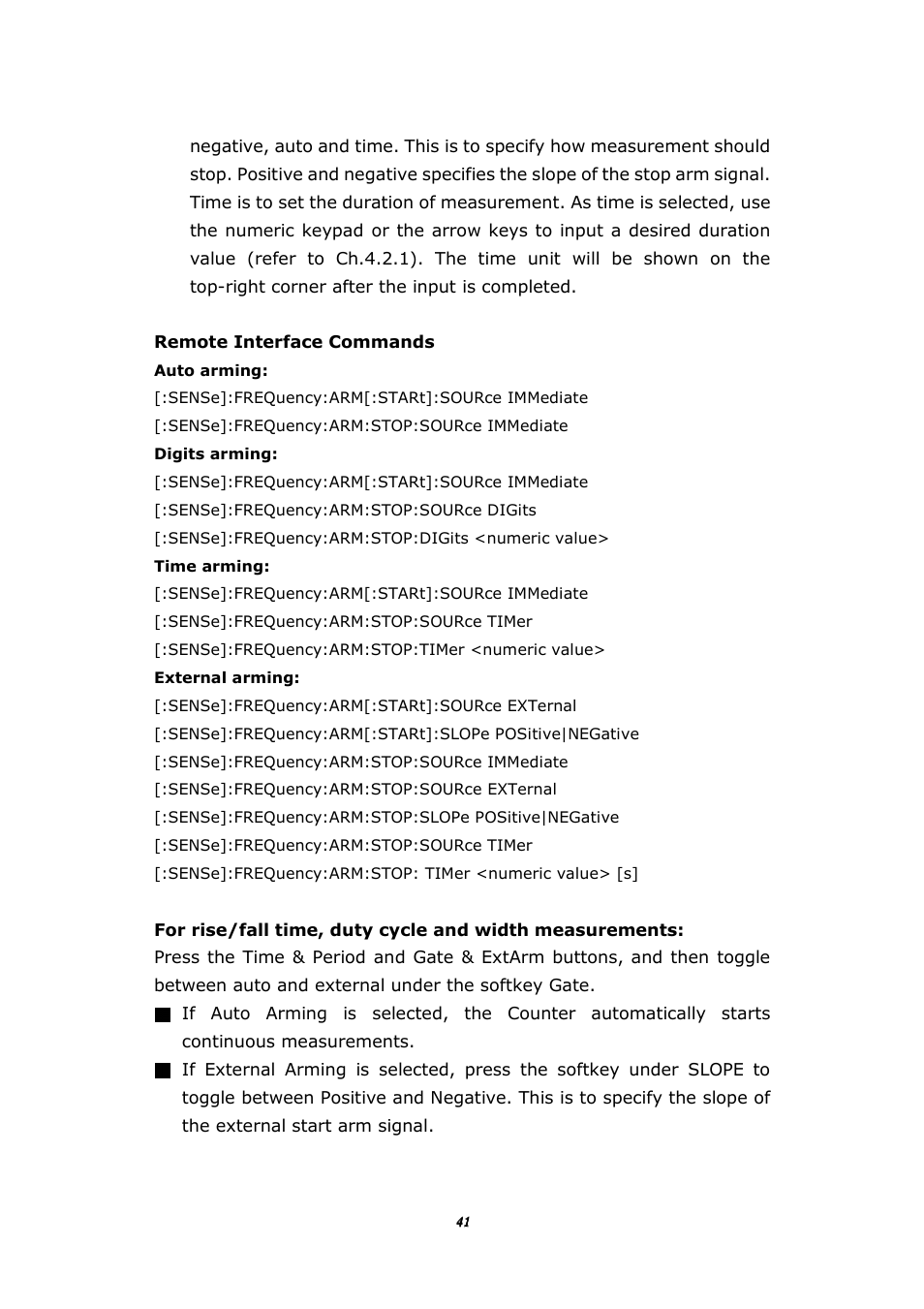 BNC 1105 Universal Counter User Manual | Page 41 / 197