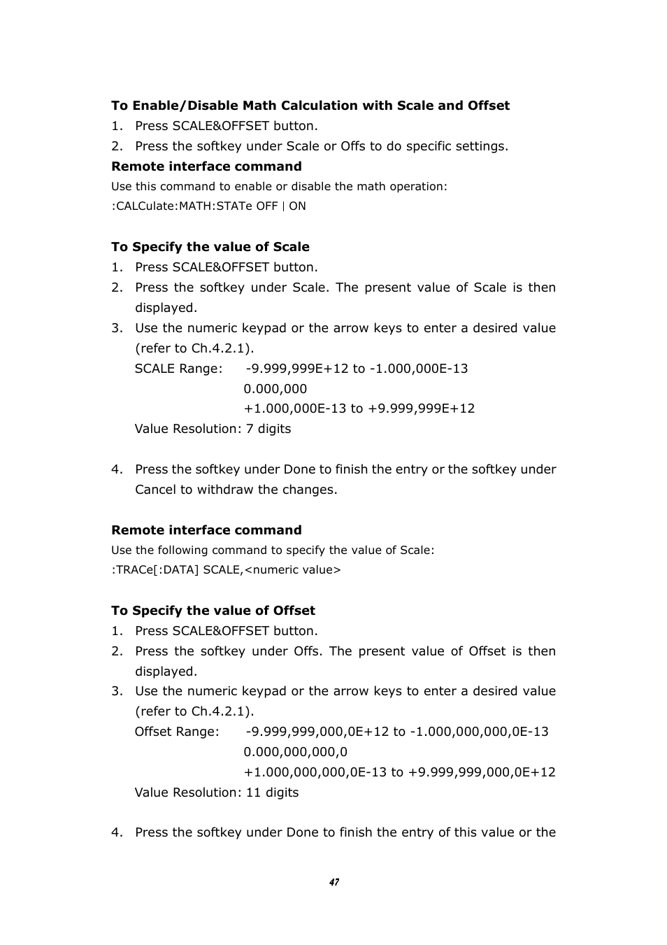 BNC 1105 Universal Counter User Manual | Page 47 / 197