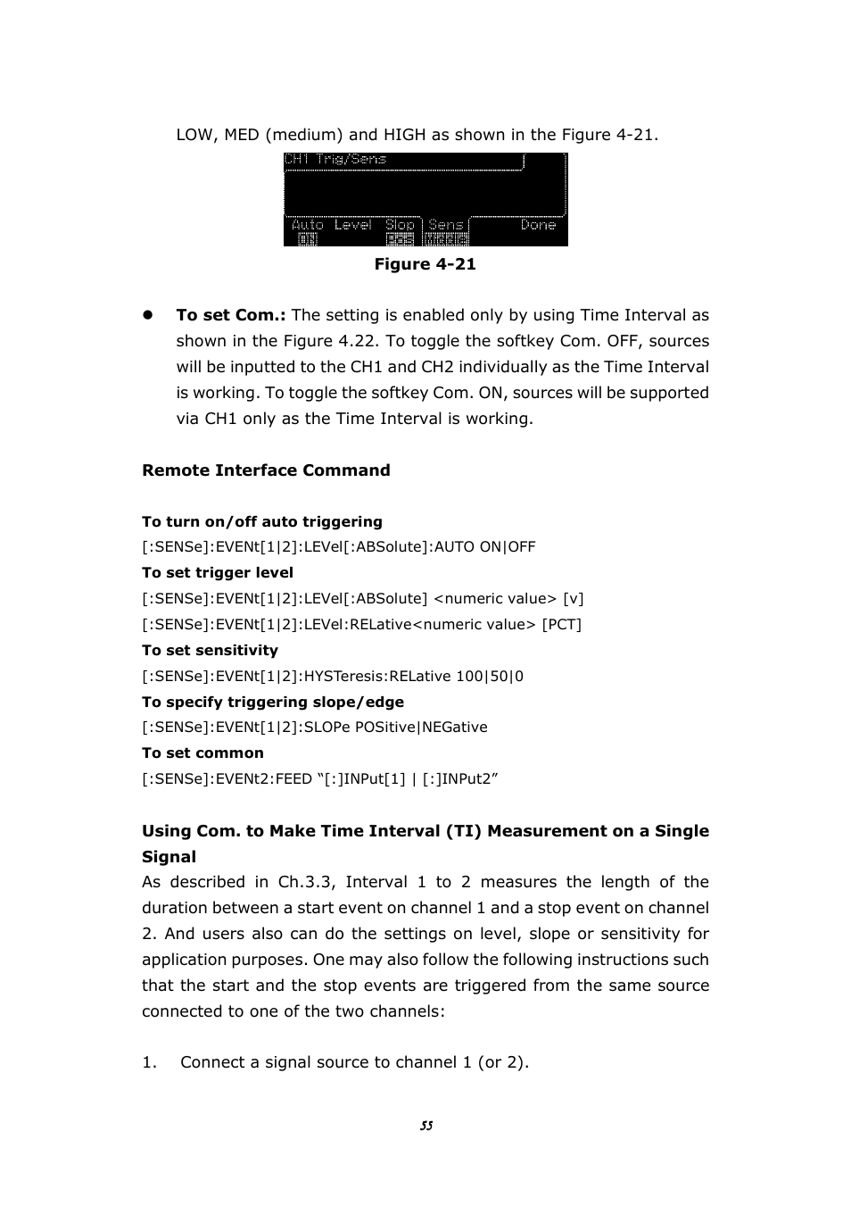 BNC 1105 Universal Counter User Manual | Page 55 / 197
