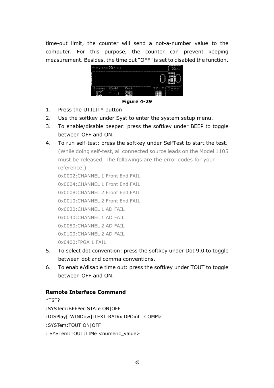 BNC 1105 Universal Counter User Manual | Page 60 / 197