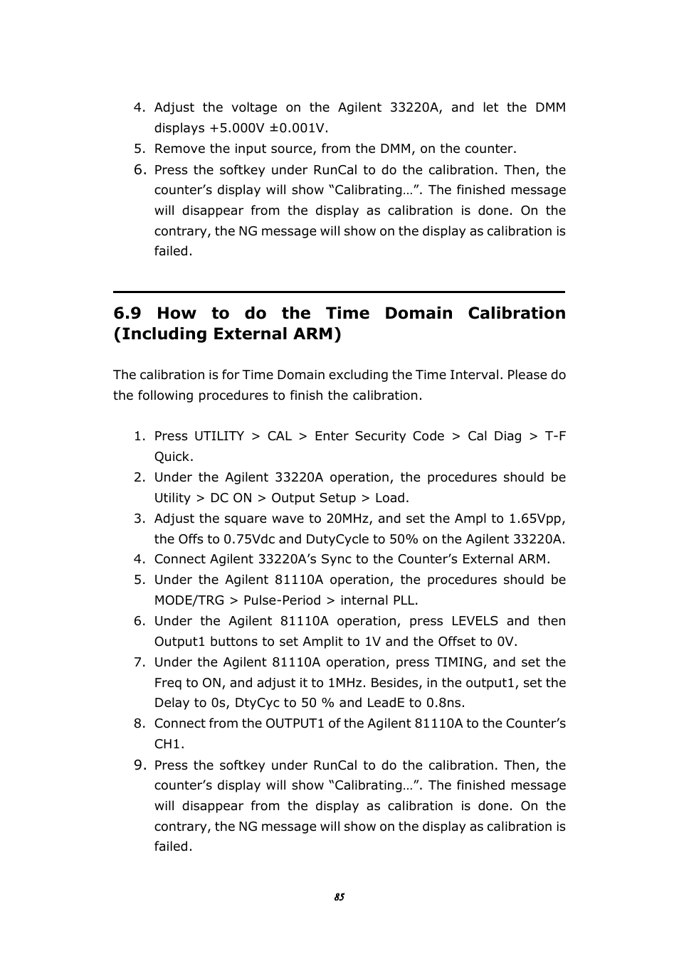 BNC 1105 Universal Counter User Manual | Page 85 / 197