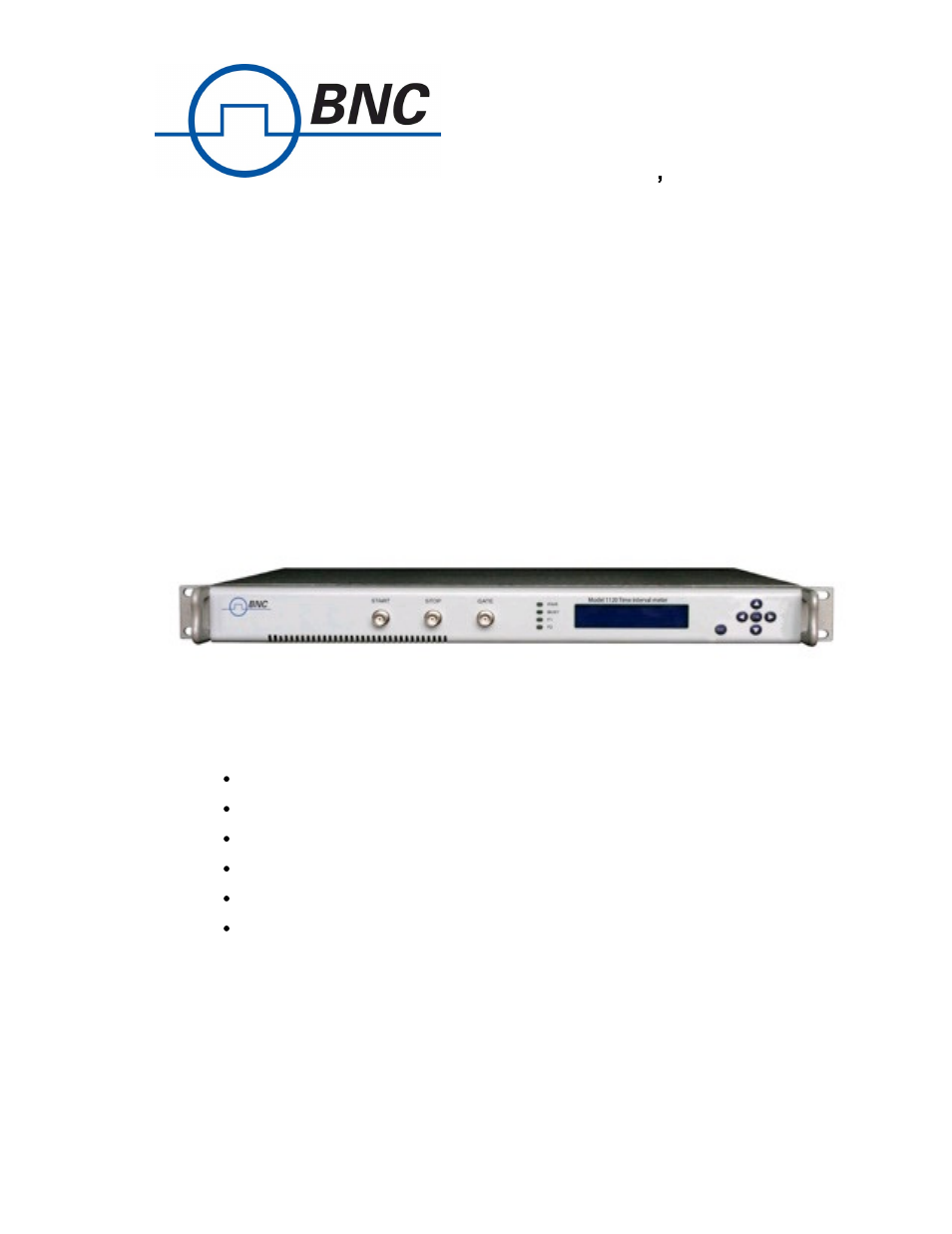 BNC 1120 - 1pS Time Interval Counter User Manual | 36 pages
