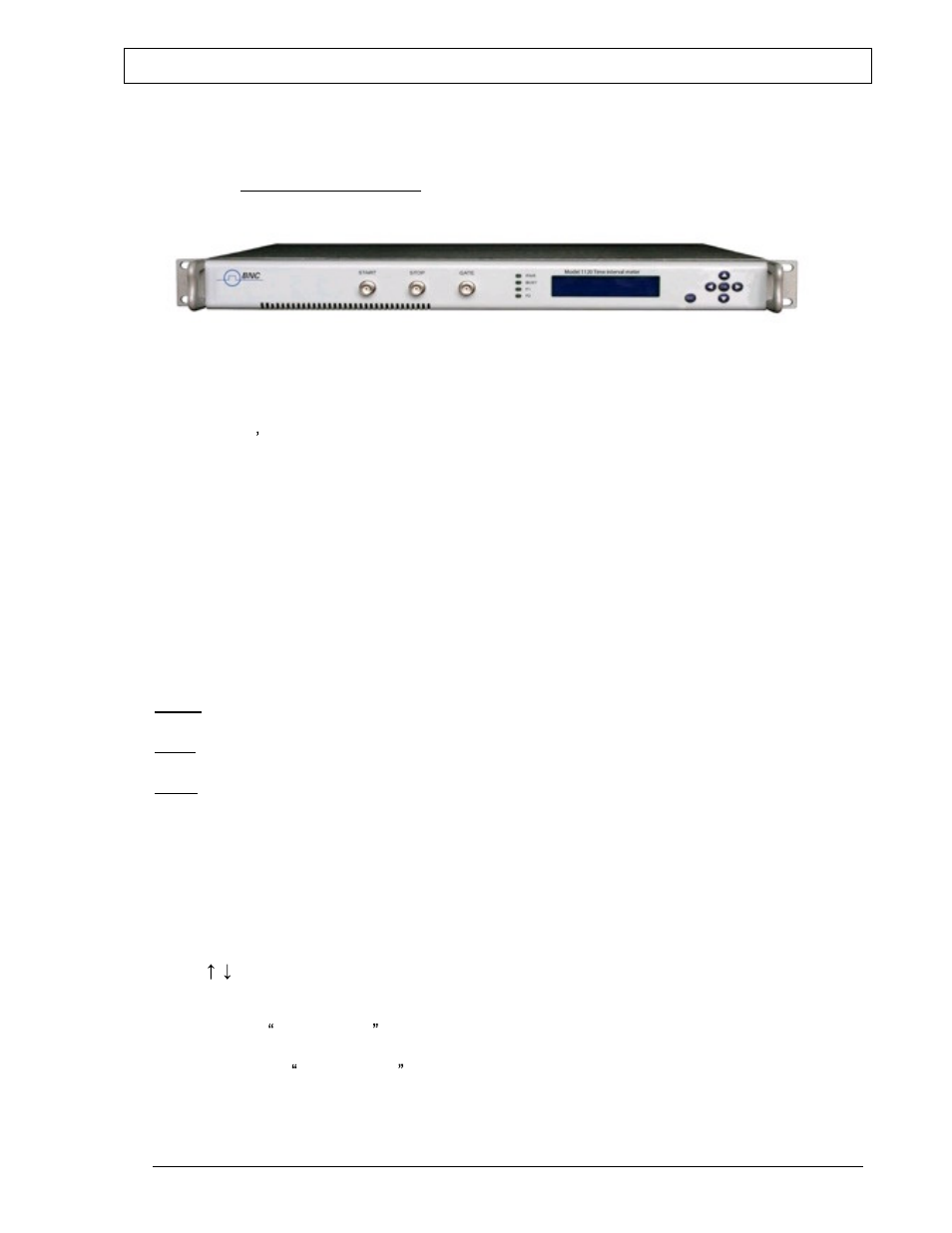 BNC 1120 - 1pS Time Interval Counter User Manual | Page 12 / 36