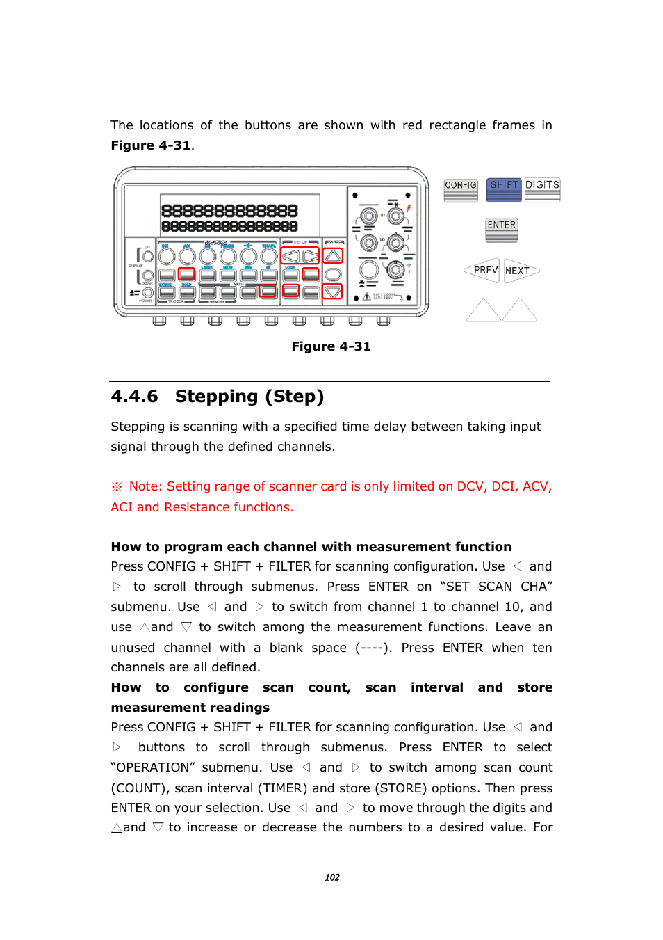 6 stepping (step) | BNC 1201 - 6 1/2 Digit Digital Multimeter User Manual | Page 101 / 177