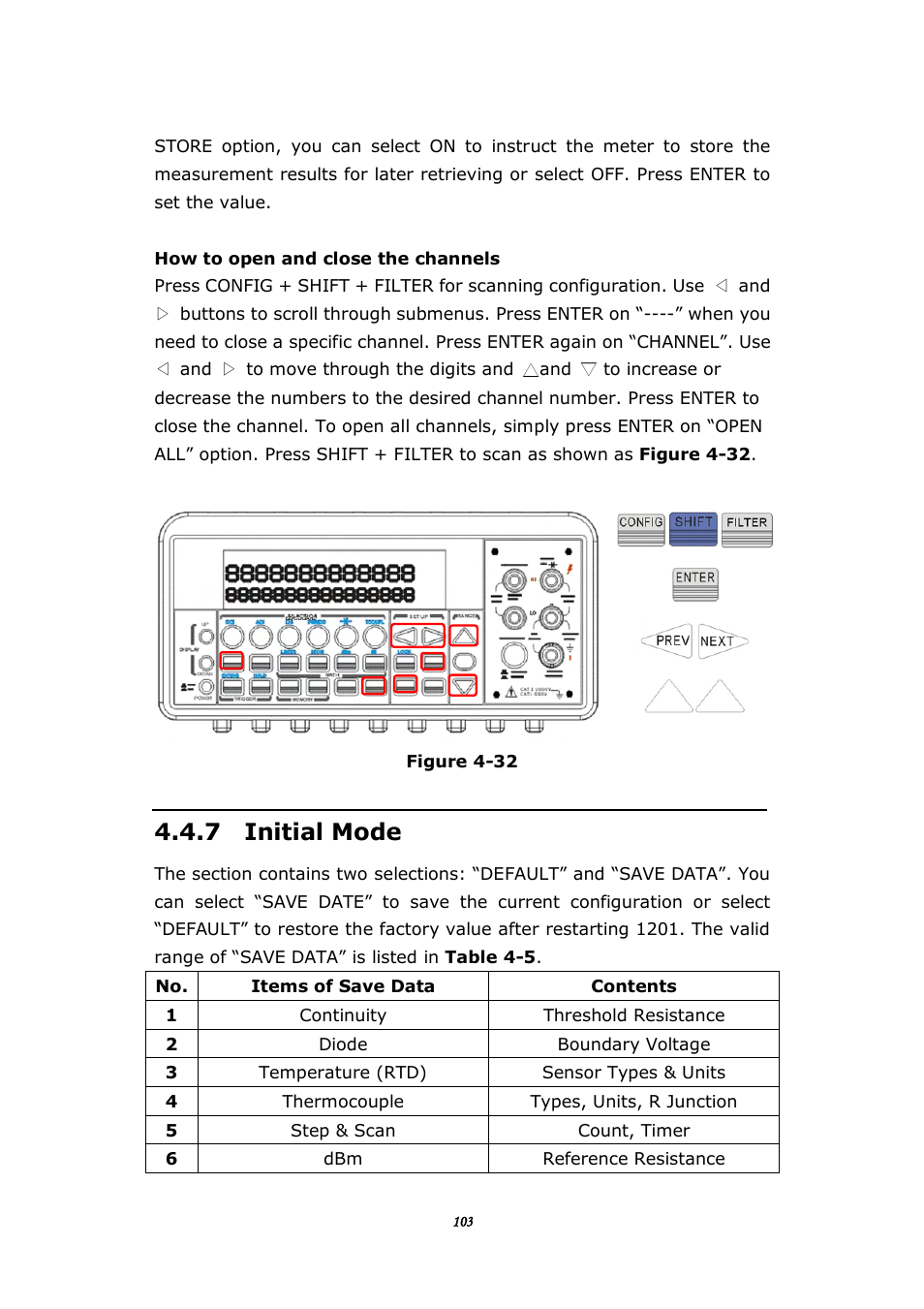 7 initial mode | BNC 1201 - 6 1/2 Digit Digital Multimeter User Manual | Page 102 / 177