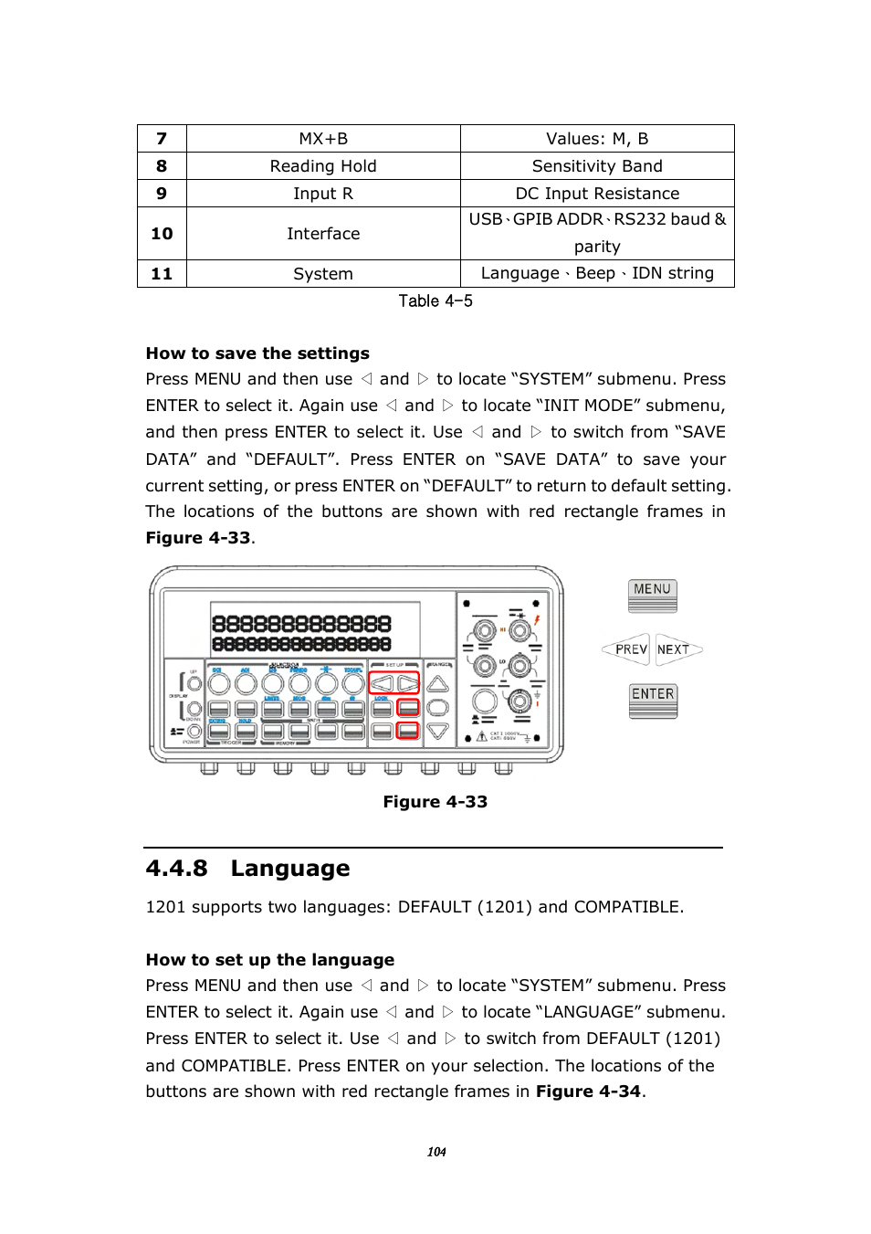 8 language | BNC 1201 - 6 1/2 Digit Digital Multimeter User Manual | Page 103 / 177
