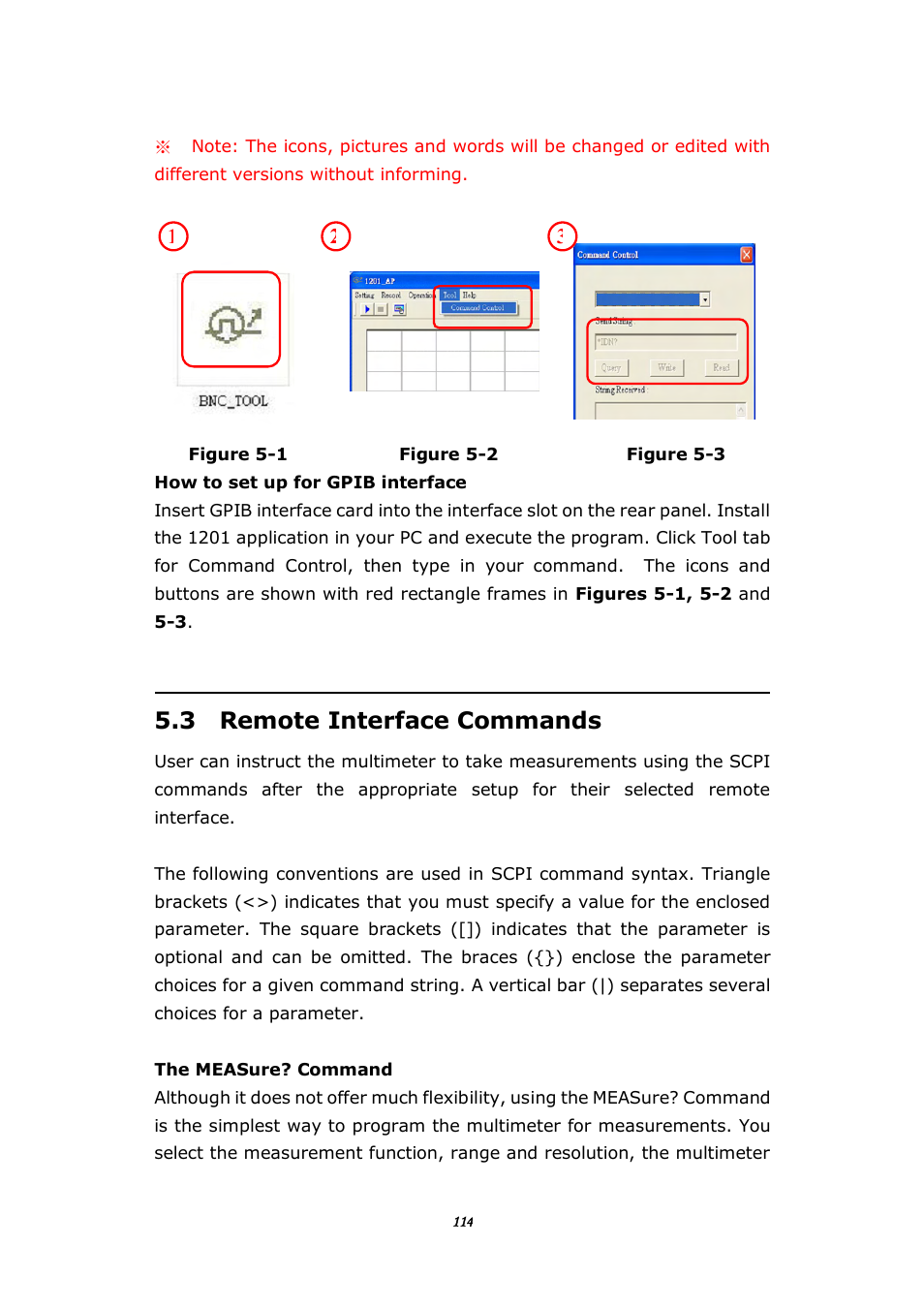 3 remote interface commands | BNC 1201 - 6 1/2 Digit Digital Multimeter User Manual | Page 113 / 177