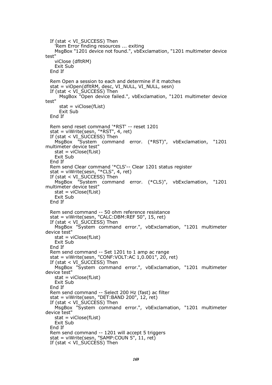 BNC 1201 - 6 1/2 Digit Digital Multimeter User Manual | Page 168 / 177