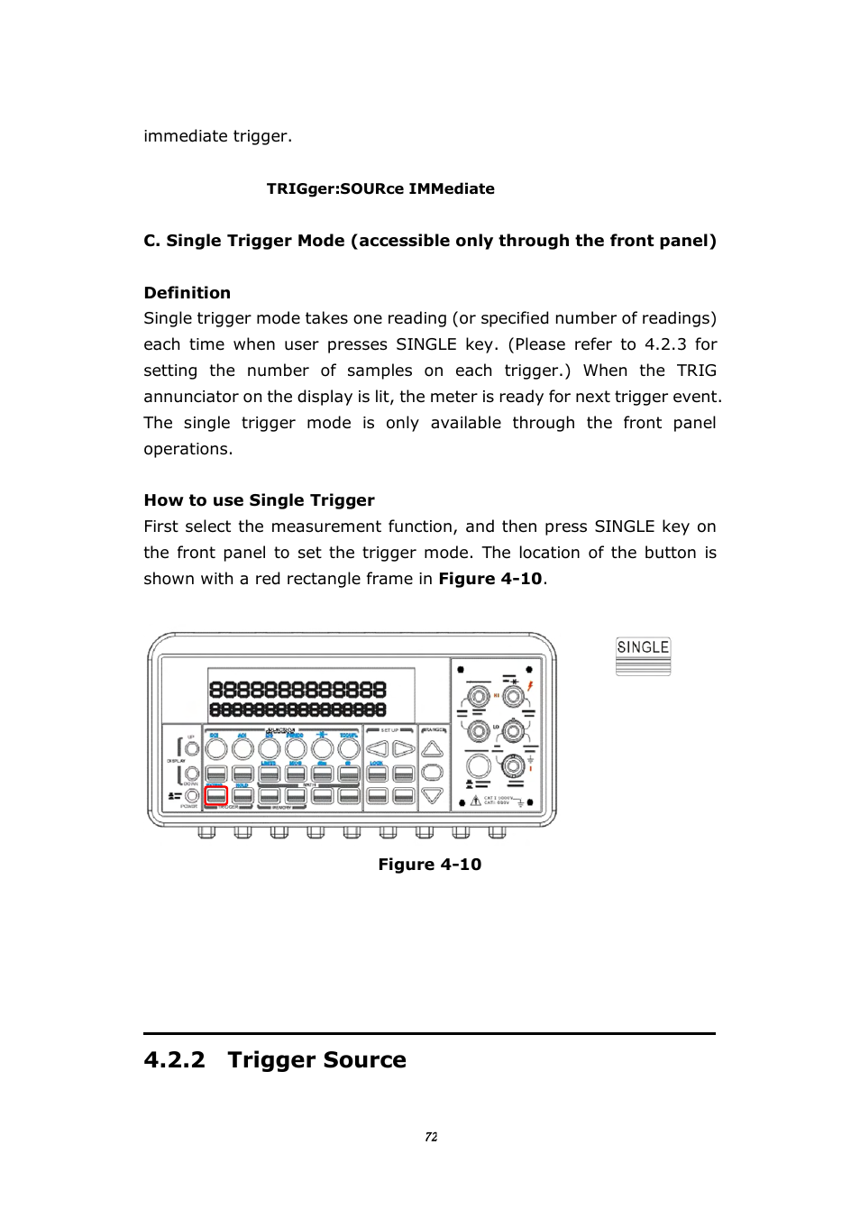 2 trigger source | BNC 1201 - 6 1/2 Digit Digital Multimeter User Manual | Page 71 / 177