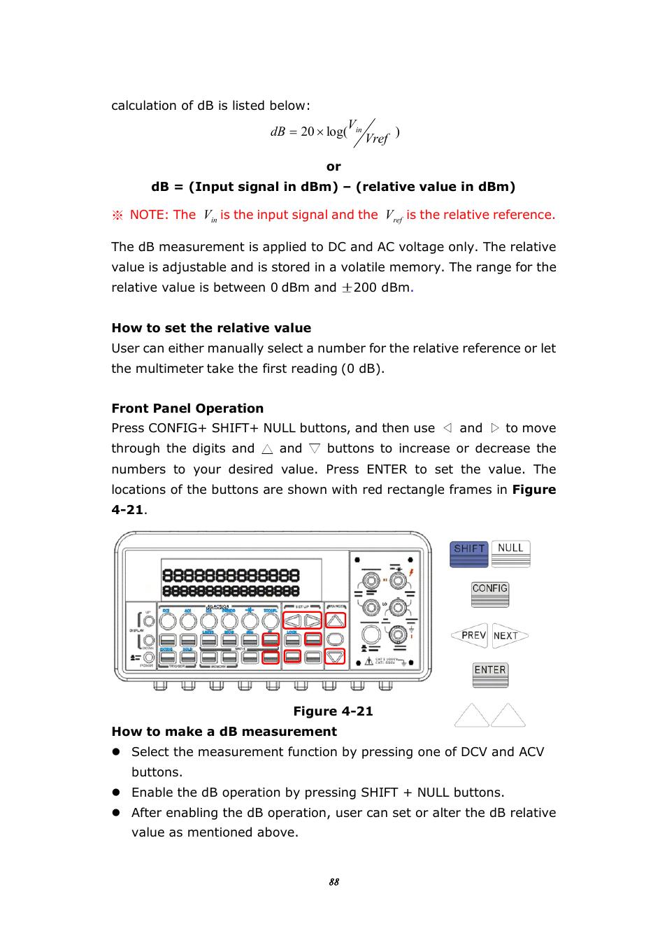 7 db/dbm | BNC 1201 - 6 1/2 Digit Digital Multimeter User Manual | Page 87 / 177