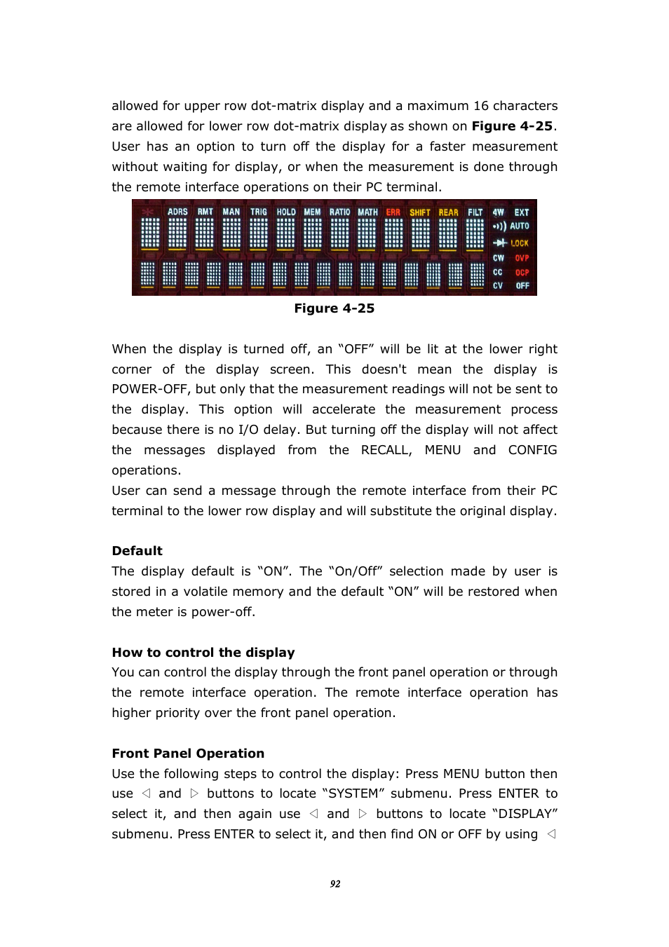 1 display | BNC 1201 - 6 1/2 Digit Digital Multimeter User Manual | Page 91 / 177