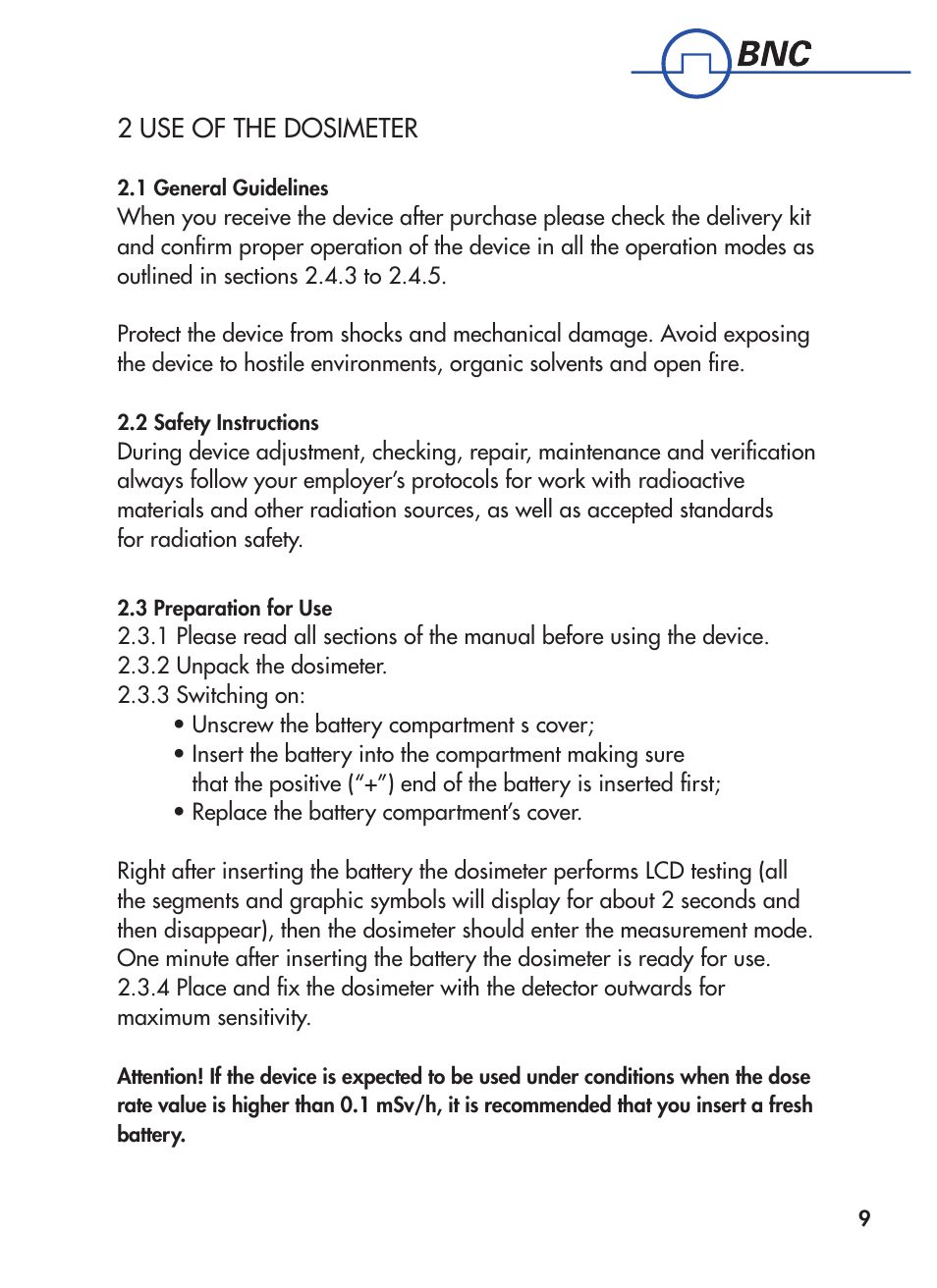 BNC 1621M User Manual | Page 10 / 27
