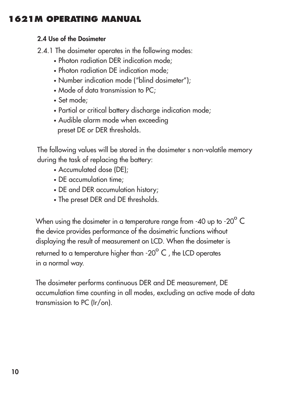 1621m operating manual | BNC 1621M User Manual | Page 11 / 27