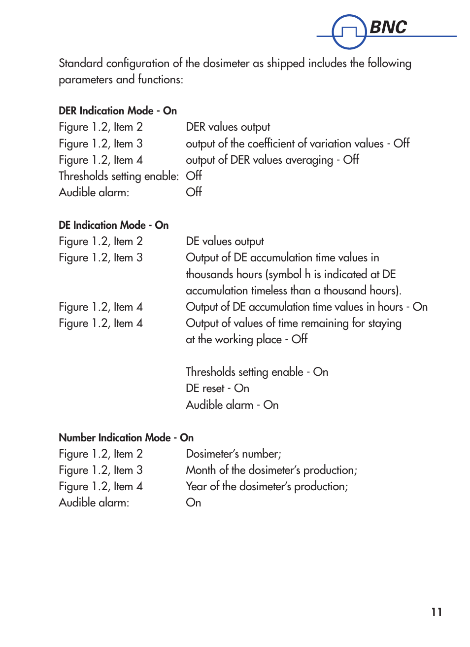 BNC 1621M User Manual | Page 12 / 27