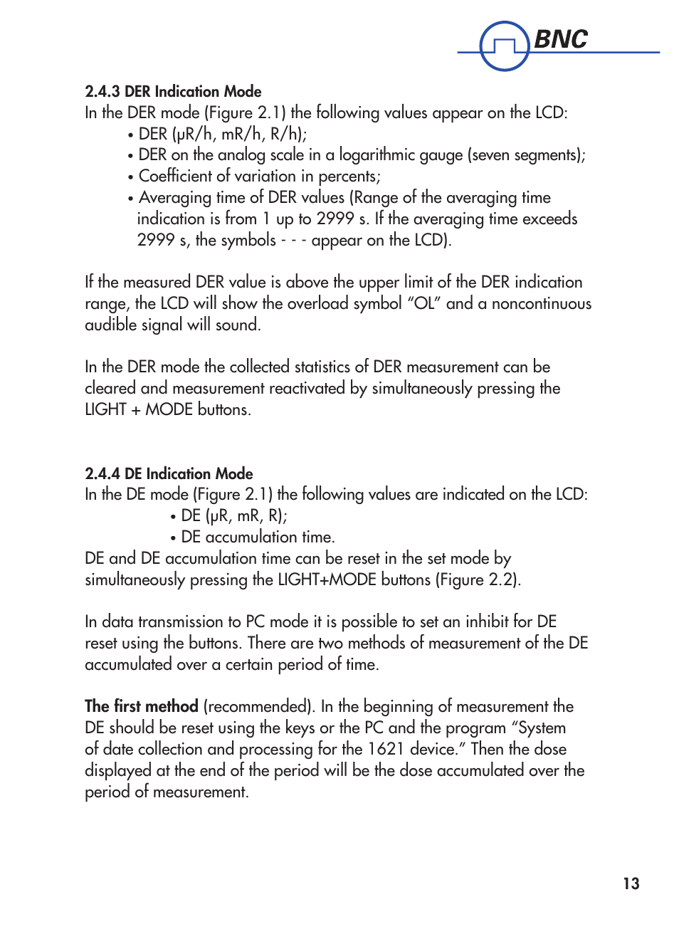 BNC 1621M User Manual | Page 14 / 27