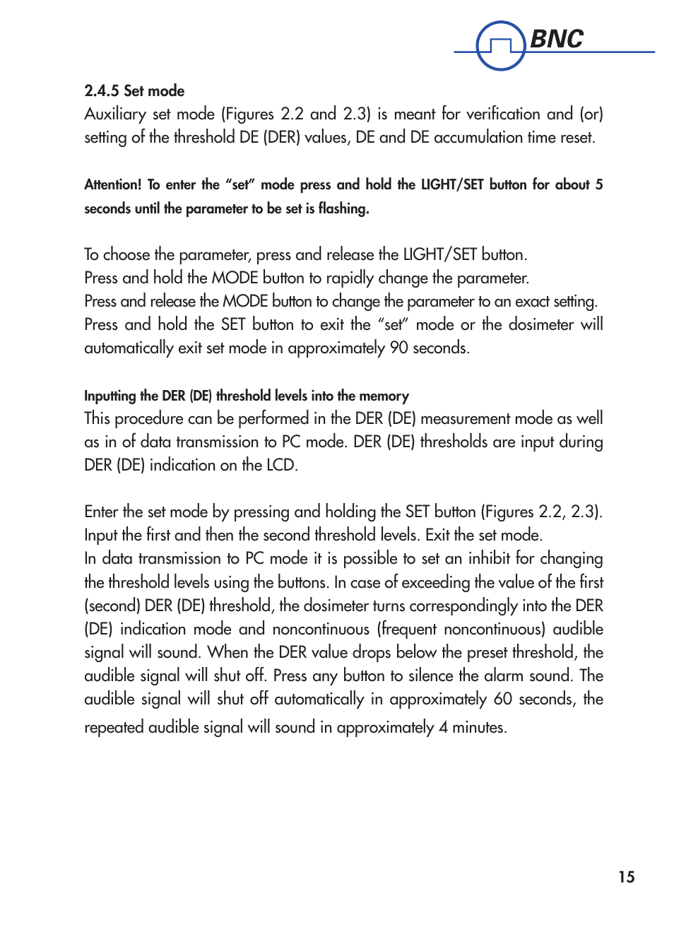 BNC 1621M User Manual | Page 16 / 27