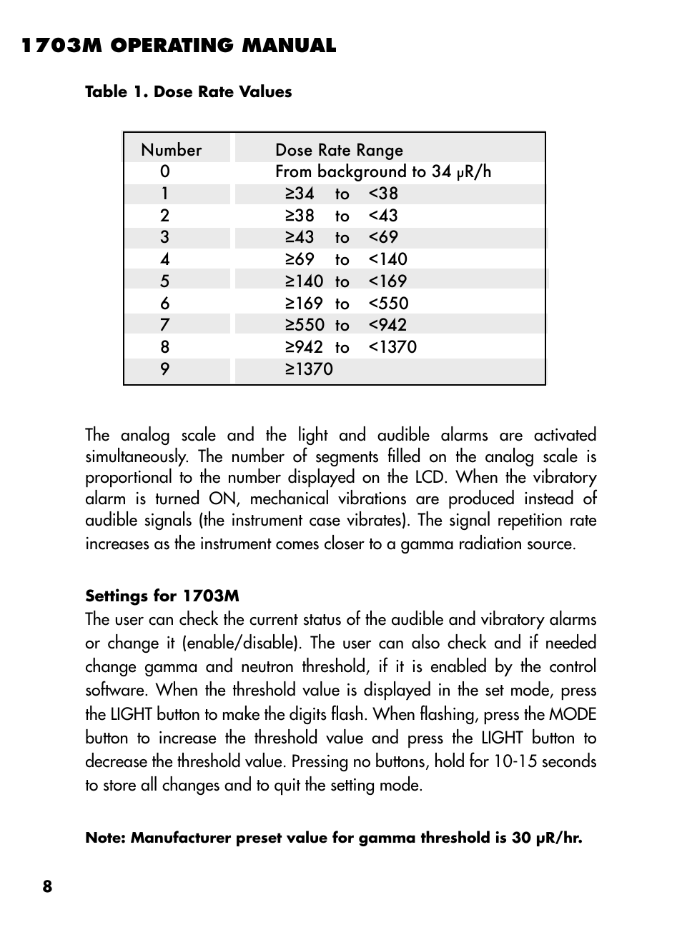 1703m operating manual | BNC 1703M User Manual | Page 9 / 14