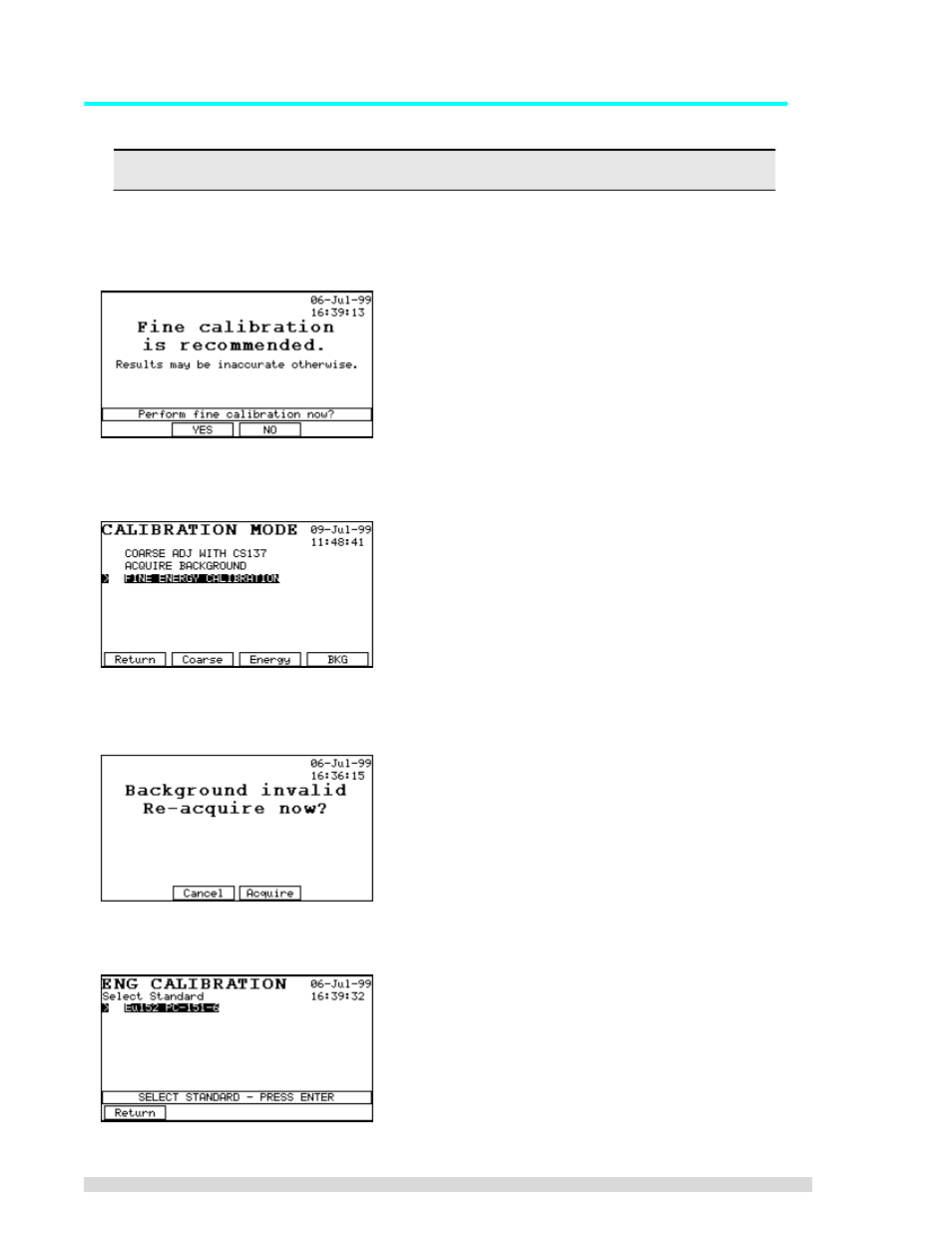 3 fine energy calibration, Fine energy calibration | BNC SAM 935 Portable Gamma Spectroscopy System User Manual | Page 18 / 70