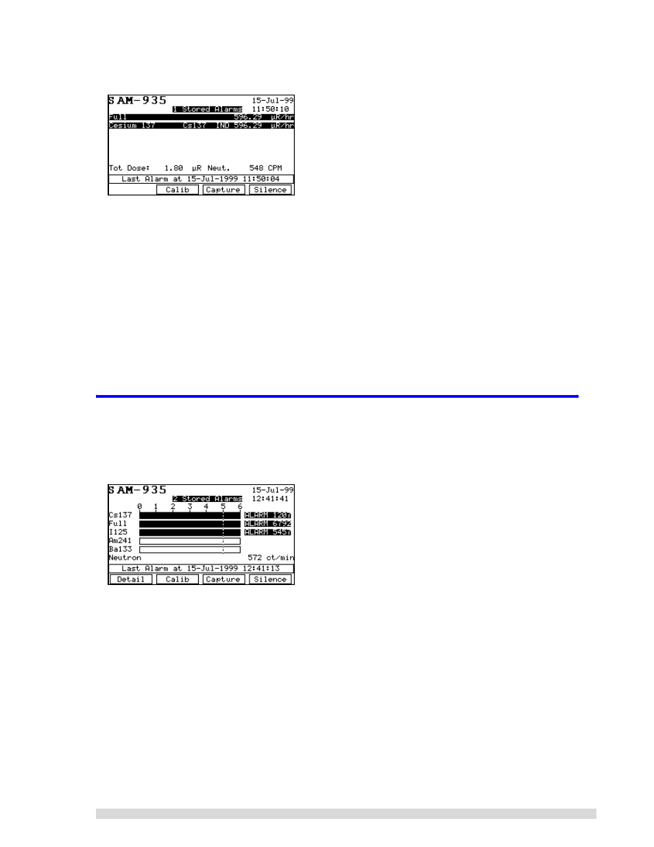 2 the monitor mode of operation, The monitor mode of operation | BNC SAM 935 Portable Gamma Spectroscopy System User Manual | Page 35 / 70