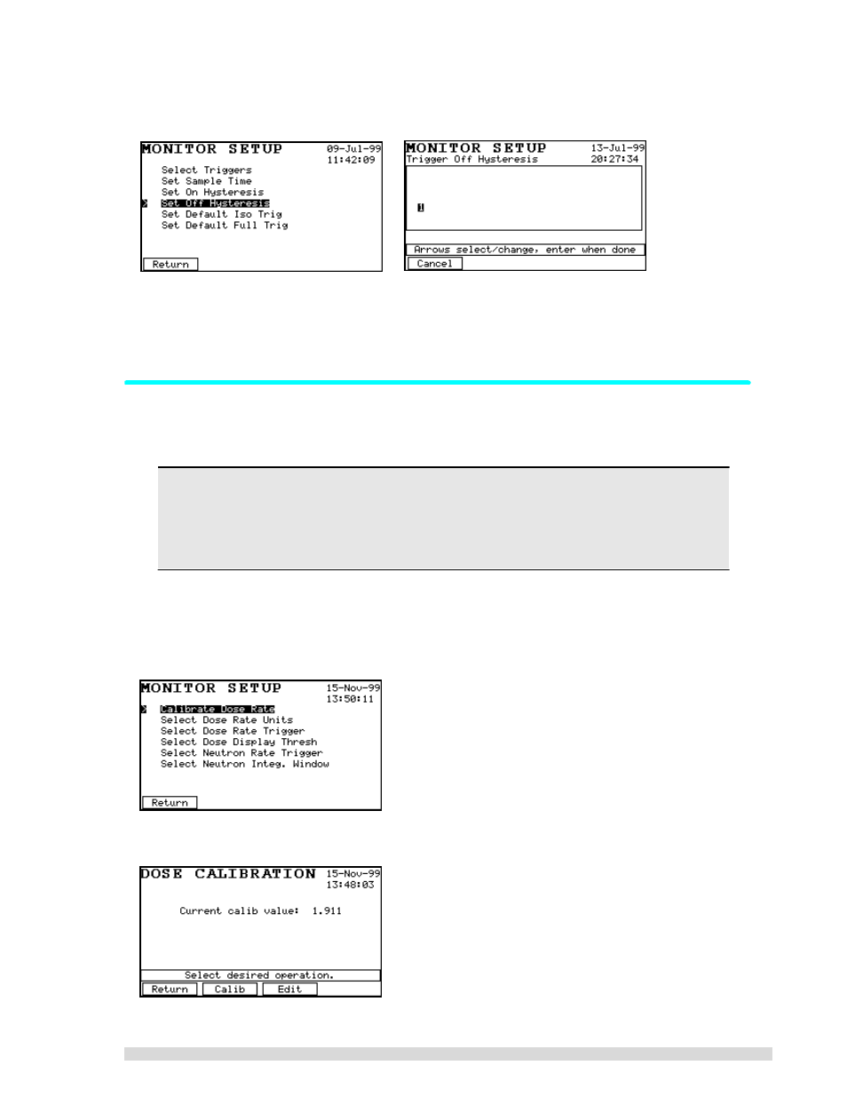 5 calibrate dose rate, Calibrate dose rate | BNC SAM 935 Portable Gamma Spectroscopy System User Manual | Page 49 / 70