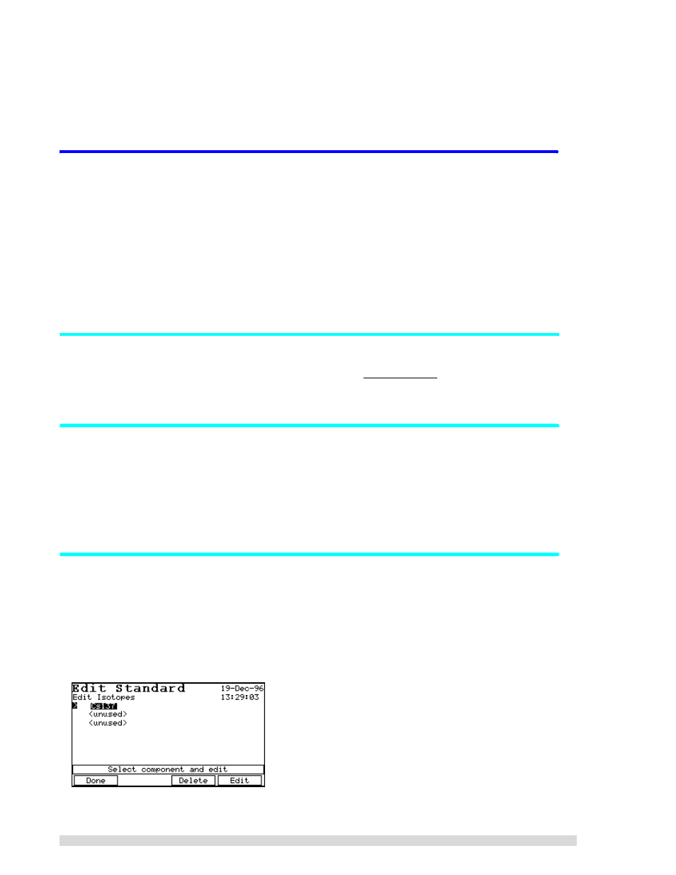 6 edit calibration standards, 1 adding a standard, 2 deleting a standard | 3 editing a standard, Edit calibration standards, Adding a standard, Deleting a standard, Editing a standard | BNC SAM 935 Portable Gamma Spectroscopy System User Manual | Page 54 / 70