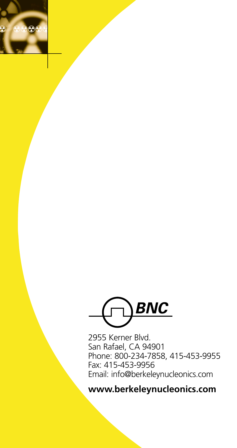 BNC 951 nukeALERT Preventative Early Warning Radiation Detector User Manual | Page 7 / 7
