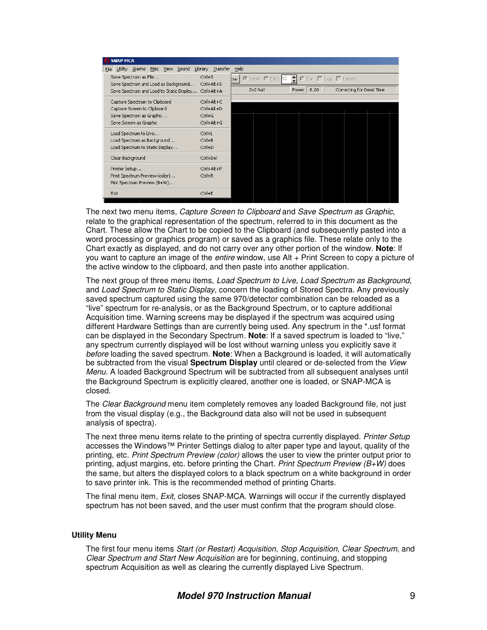 BNC 970 Portable Multi-Channel Analyzer (MCA) User Manual | Page 12 / 53