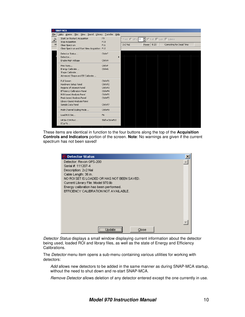 BNC 970 Portable Multi-Channel Analyzer (MCA) User Manual | Page 13 / 53