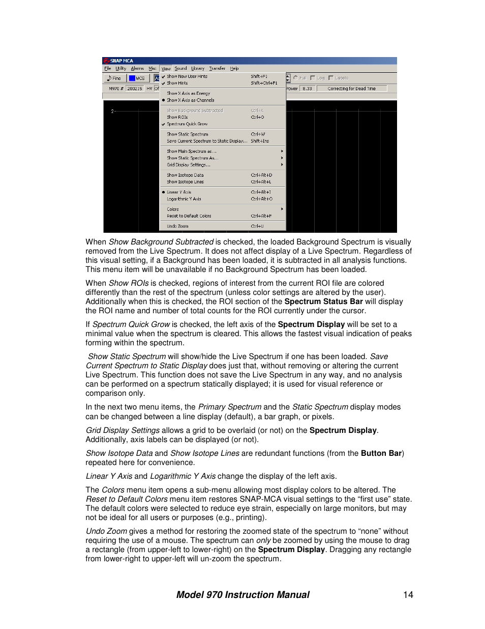 BNC 970 Portable Multi-Channel Analyzer (MCA) User Manual | Page 17 / 53