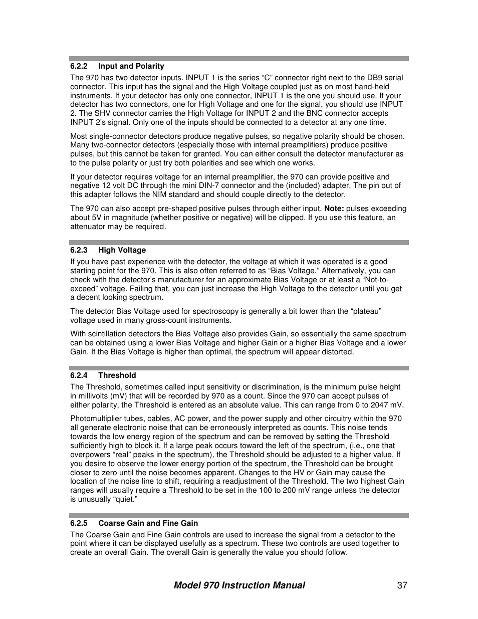 BNC 970 Portable Multi-Channel Analyzer (MCA) User Manual | Page 40 / 53
