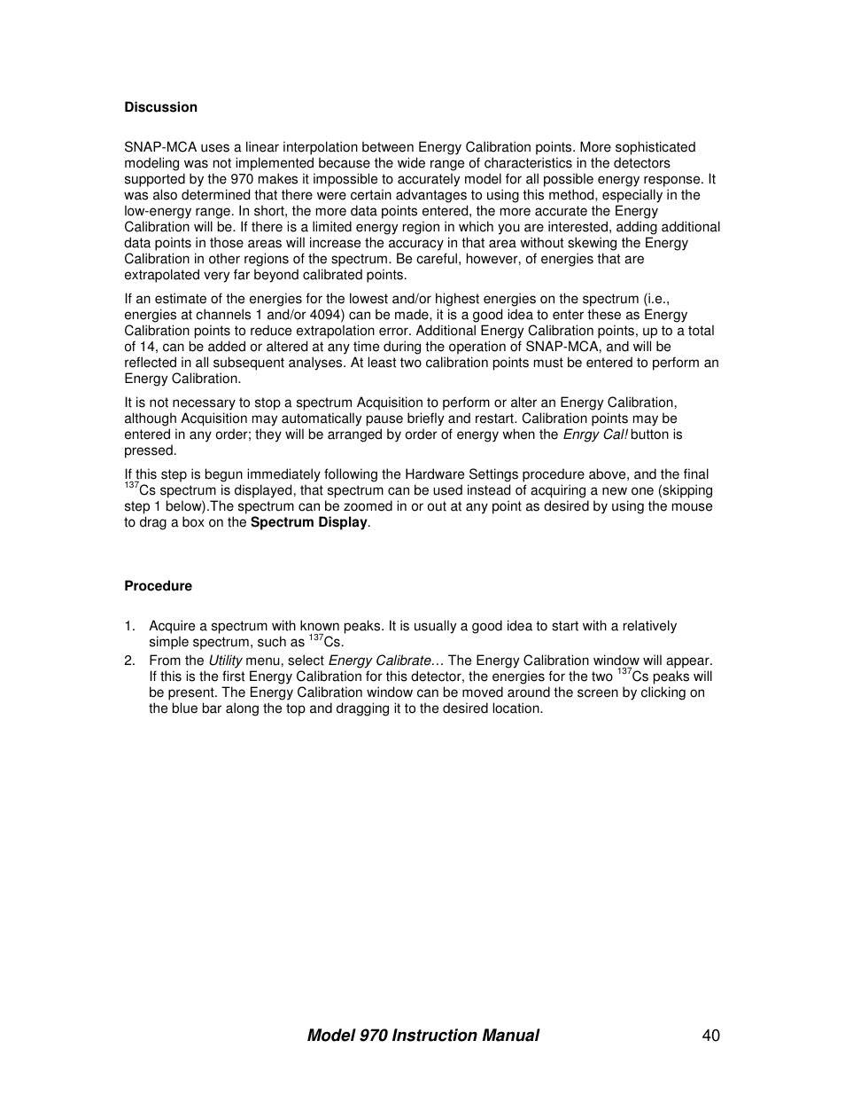 BNC 970 Portable Multi-Channel Analyzer (MCA) User Manual | Page 43 / 53