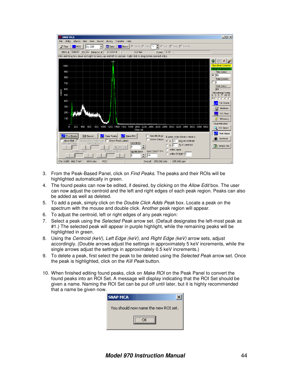 BNC 970 Portable Multi-Channel Analyzer (MCA) User Manual | Page 47 / 53