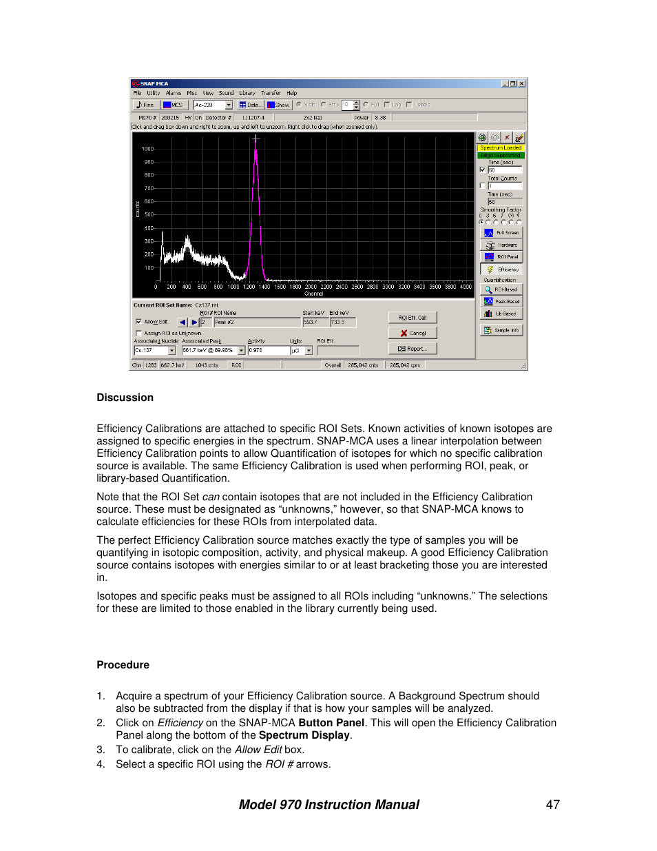 BNC 970 Portable Multi-Channel Analyzer (MCA) User Manual | Page 50 / 53